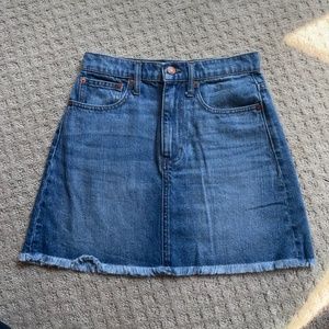 Madewell Rigid Denim A-Line Mini Skirt